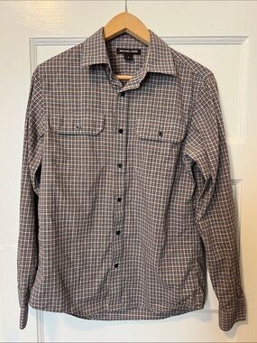 Michael Kors plaid button down shirt S